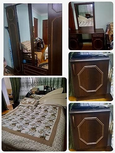 Dəhliz üçün çoxfunksiyalı asılqanlı dolab komplekti - Material: ağac