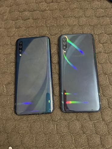 huawei p30 lite: Samsung Galaxy A50, 128 GB, rəng - Göy, Qırıq — 1