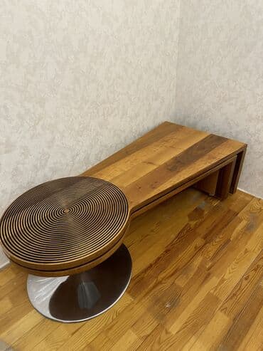 столик из двигателя: Jurnalniy masa. Mdf material. Problemi yoxdur. Cox funksional masadir — 3