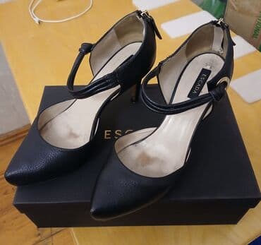 замшевые туфли на платформе: Туфли, Размер: 38, цвет - Черный, Б/у — 3