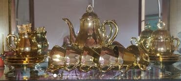 купить чайник в баку: Кофейный набор, цвет - Золотой — 2