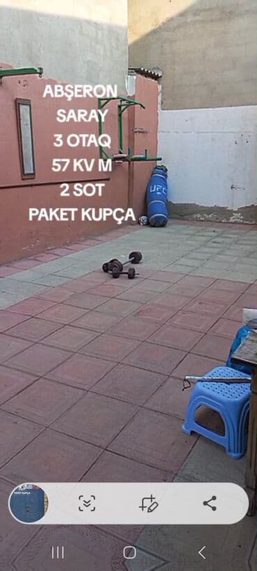 babək prospektində satılan evlər: 3 otaqlı, 57 kv. m, Kredit yoxdur, Orta təmir — 7