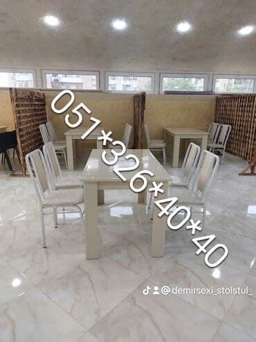 Masa və oturacaq dəstləri: Mətbəx üçün, Yeni, Açılan, Dördbucaq masa, 4 stul — 26