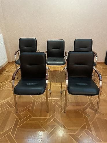 Ofis üçün rahat kreslolar – 5 ədəd - Material: Yumuşaq süni dəridən