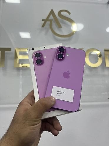 IPhone 16, 128 GB, Çəhrayı, Zəmanət, Face ID