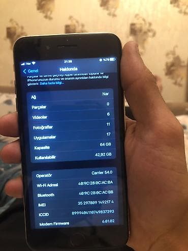 aiphone 6 plus: IPhone 8 Plus, Qara, Barmaq izi — 2