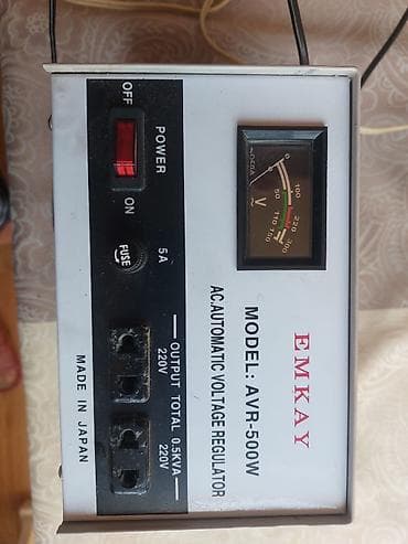 ev saati: AC gərginlik stabilləşdiriciləri (2 ədəd) 1) EMKAY AVR-500W - Model — 1