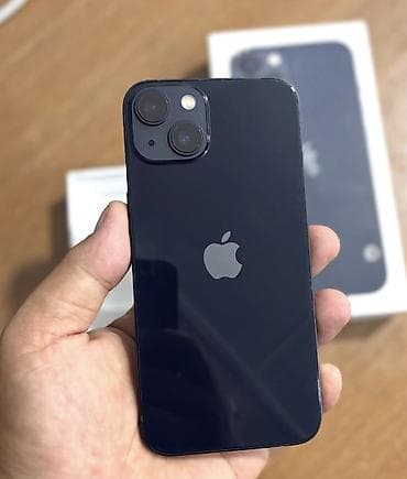 IPhone 13, 128 GB, Midnight, Zəmanət, Qırıq, Face ID