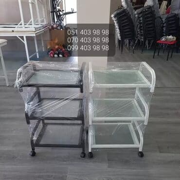 eşşək sudu satılır: Endirimde!!! Etajerka tibbi rəf=45m ag ve qara renglerde. •3 mərtəbə — 3