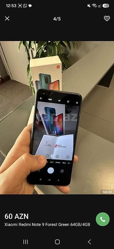 xiaomi redmi 9 t: Xiaomi 64 GB, rəng - Yaşıl, 
 İki sim kartlı — 4