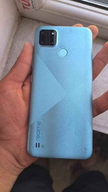 kamera monitörü: Realme C21, 64 GB, rəng - Göy, Barmaq izi — 2