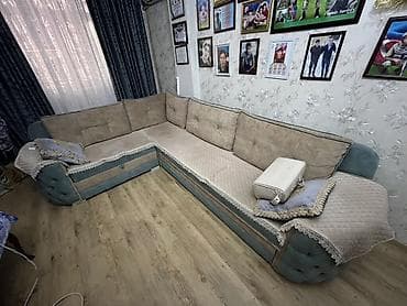 stulla: Künc divan – böyük ölçülü, U/L-formalı model - Rəng: toz-bej oturacaq — 4