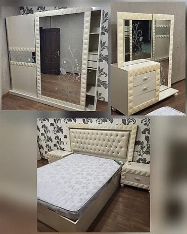 İkinəfərlik çarpayı, 2 tumba, Termo, Dolab, İşlənmiş — 1
