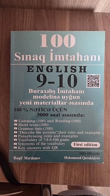 Məhsul: “100 Sınaq İmtahanı – English 9-10” (First edition) Təsvir: -