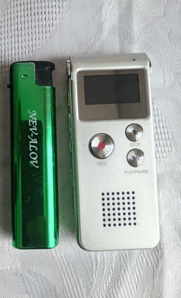 gizli səs yazan: Mini səs yazan diktafon Yaddaş 8 GB 3gün zaryadka saxlayır — 2