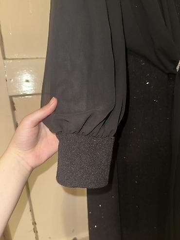 qara don: Qara rəngli zərli ziyafət donu -Ölçü: 50 - Klassik qara tonlarda — 3