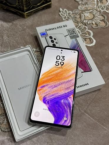samsung fold 3: Samsung Galaxy A53 5G, 256 GB, rəng - Ağ, İki sim kartlı — 3