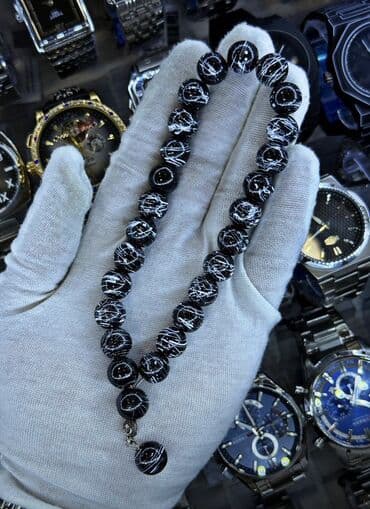 Eynəklər: Şüşə bəzəkli təsbeh – bir neçə rəng variantı - Material: cilalanmış — 8