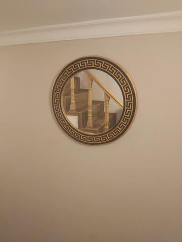 divar güzgüleri: Güzgü Divar üçün, Dairə, Dekorativ, Çərçivə ilə — 3