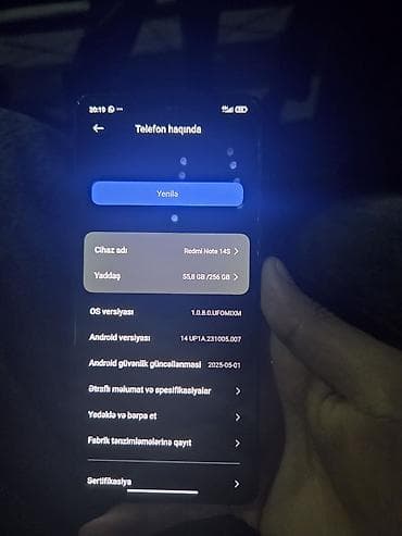 redmi note 14 qiyməti: Redmi Note 14S, 256 GB, rəng - Qara, Barmaq izi — 2