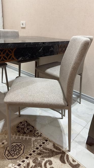 bağ stulları: İşlənmiş, Açılan, Dördbucaq masa, 4 stul — 4