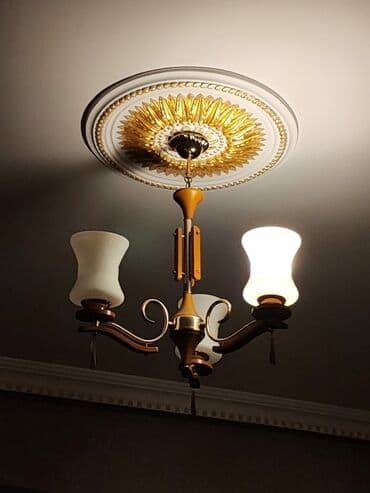 heyet ucun isiqlar: Çılçıraq, 3 lampa, Metal — 1