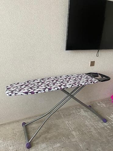 vakumlu ütü masası: Dəmir lövhəsi – metal korpuslu, hündürlüyü tənzimlənən model — 1