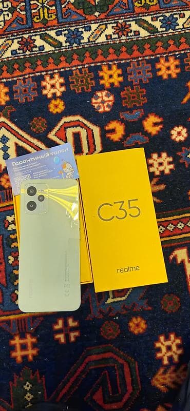 sederek kamera: Realme C35, 128 GB, rəng - Yaşıl, Zəmanət — 2