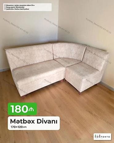 Künc divan, Mətbəx üçün, Parça, Açılan lalafo.az -da Künc divan, Mətbəx üçün, Parça, Açılan