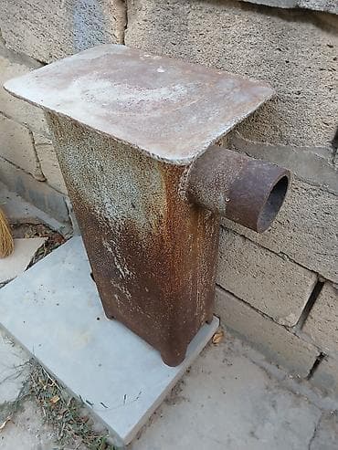 lotus qaz peci: Metall soba (odun/kömür üçün) - Material: qalın divarlı polad — 2