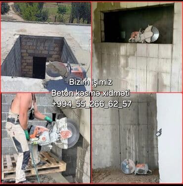 Lexus: Beton kəsmə xidməti - Armaturlu beton, daş, asfalt və kərpic sədlərin — 1