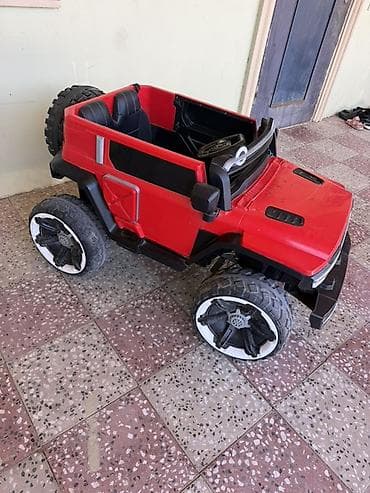 elekt: Uşaq elektrik avtomobili – qırmızı off-road jeep stilində - Güclü — 2