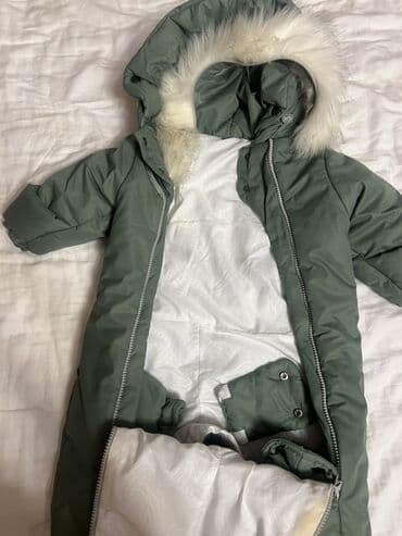 детская верхняя одежда: Uşaq üçün qış kombinezonu - Rəng: zeytun-yaşıl - İkiqat geyinmə — 2