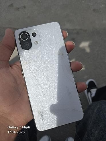 xioami mi 11 lite: Xiaomi 11 Lite, 256 GB, rəng - Ağ, 
 Barmaq izi — 1
