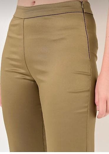 Jimmy Key yüksək bel saten şalvar, yeni etiketli, S, 36 bədən — 3