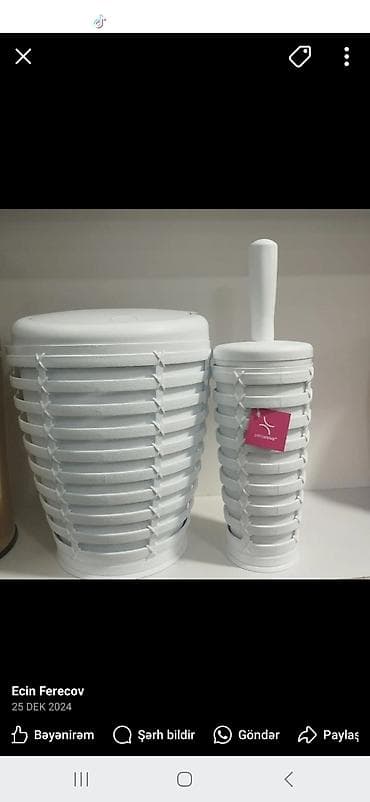 sunger: Tualet üçün banyo seti – PrimaNova Məhsul tərkibi: - Qapaqlı zibil — 1