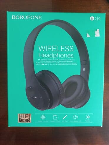 Yeni Simsiz (Bluetooth) Qulaqcıqlar, Borofone, rəng - Qara
