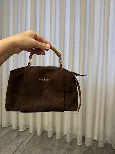 brend canta: PIXİ BAGS qadın çantası - Material: zamşa tekstura (suede effekti) — 1