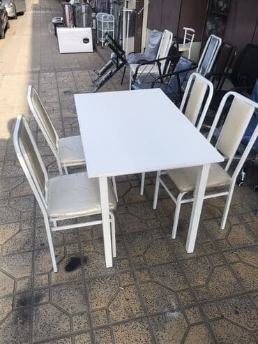 jaluzler metbex üçün: Mətbəx üçün, Yeni, Açılmayan, Dördbucaq masa, 4 stul — 2