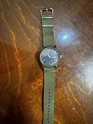 herbi saat: Kvars mexanizmalı hərbi üslubda qol saatı - Korpus: mat tünd metal — 1