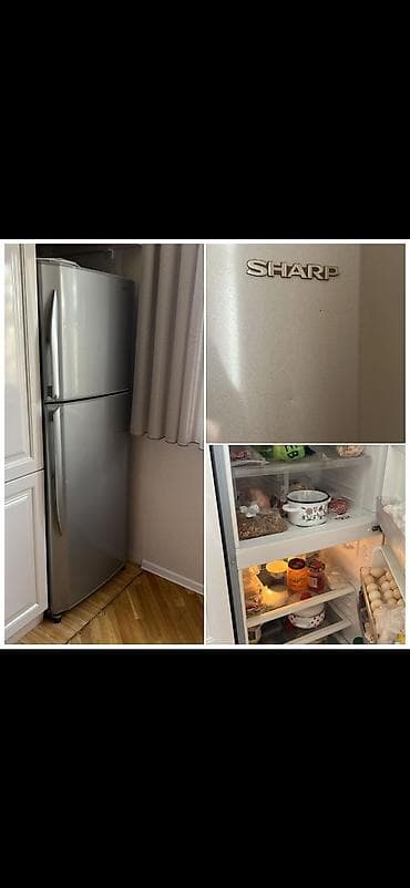 2 qapılı Sharp Soyuducu Satılır, rəng - Gümüşü