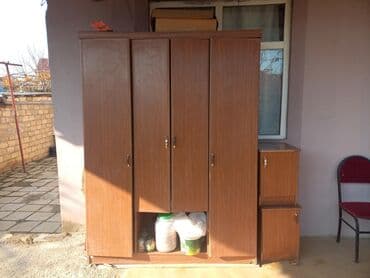 köhnə dolablar: Açılan, 4 qapılı Düz dolab, Qarderob, paltar dolabı — 2