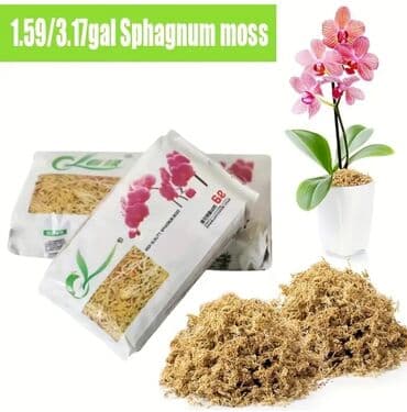 Bitkilər üçün yosun 12 litr.Sphagnum Moss – orkide və digər epifit