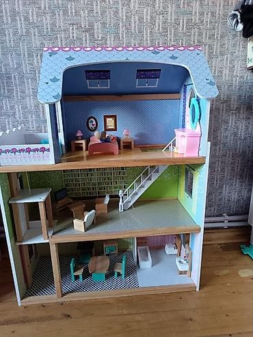 künc mətbəxi: Uşaq oyuncaqları dəsti – taxta mətbəx və taxta kukla evi 1) Taxta — 3