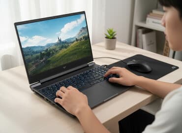 Acer: HP Victus oyun noutbuku Xüsusiyyətlər və dizayn: - 15.6" ölçülü ekran — 1