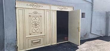 Qaraj darvazaları: Dəmir Qaraj darvazası, Mexaniki, rəng - Bej, Qapı ilə — 2