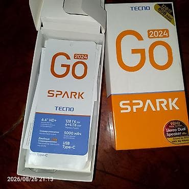 efootbal 2024: Tecno Spark Go 2024, 128 GB, rəng - Qara, Barmaq izi — 5