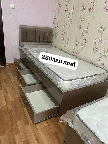 Yeni, Təknəfərlik çarpayı, Matras ilə, Siyirməli