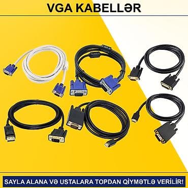 VGA kabellər SAYLA ALANA VƏ USTALARA TOPDAN QİYMƏTLƏ VERİLİR! ⭐Display