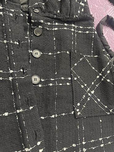 böyük bədən: 2dəfə geyinilib Qara rəngli, ağ xətlərdən ibarət kvadrat naxışlı — 3